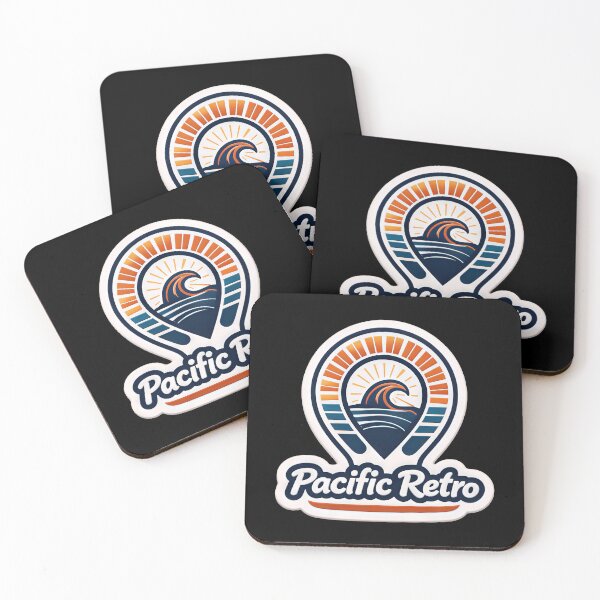 Item preview, Pacific Retro Vintage Surf Wave Sunburst Badge designed and sold by FestivityFinds.