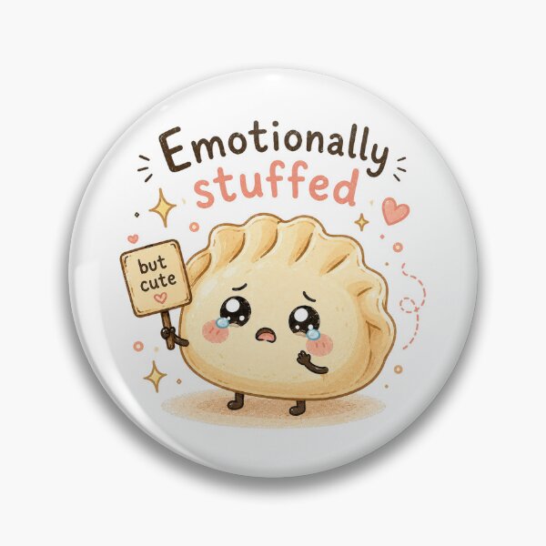 Item preview, Emotionally Stuffed Kawaii Dumpling Sticker designed and sold by InkWanderStudio.
