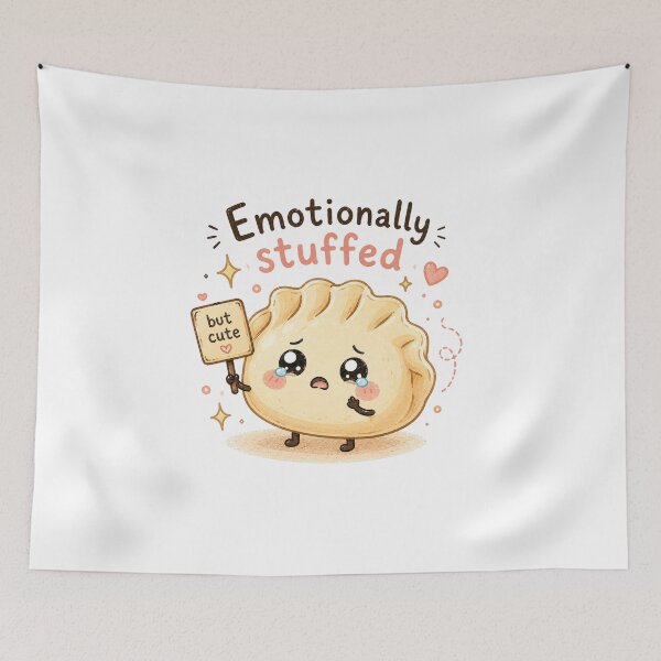 Item preview, Emotionally Stuffed Kawaii Dumpling Sticker designed and sold by InkWanderStudio.