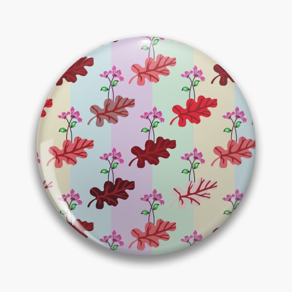 Item preview, Floral and Leaf Seamless Striped Pattern designed and sold by PowerAntShop.