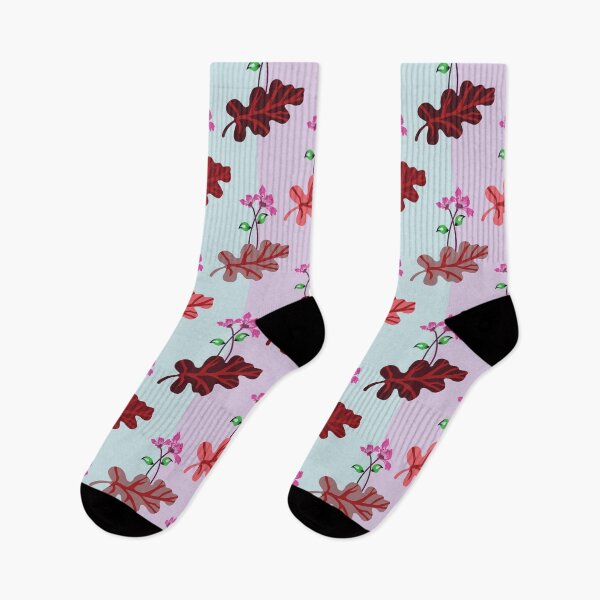 Item preview, Floral and Leaf Seamless Striped Pattern designed and sold by PowerAntShop.