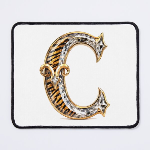 Item preview, Crystal Ramstripe Zodiac Letter C designed and sold by BlissBlvdShop.