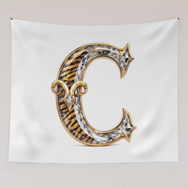Item preview, Crystal Ramstripe Zodiac Letter C designed and sold by BlissBlvdShop.