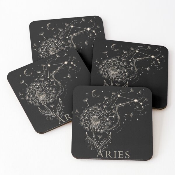 Item preview, Aries Zodiac Dandelion Constellation Celestial Art designed and sold by SilentFlower.
