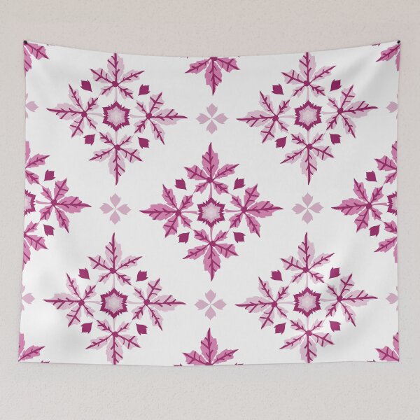 Item preview, Elegant Pink Ornamental Leaf Pattern designed and sold by PowerAntShop.