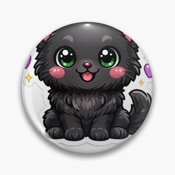 Item preview, Cute Black Cat Sticker | Kawaii Black Cat Cartoon for Cat Lovers designed and sold by Skedart.