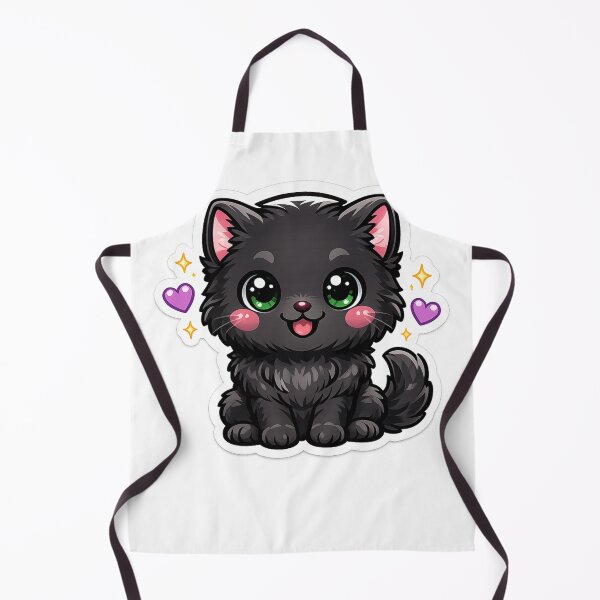 Item preview, Cute Black Cat Sticker | Kawaii Black Cat Cartoon for Cat Lovers designed and sold by Skedart.