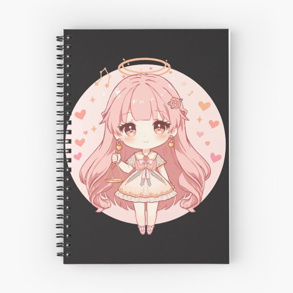 Item preview, Chibi Libra Zodiac Girl Sticker — Kawaii Astrology Anime Air Sign Balance Art designed and sold by Cosmic Zodiac Studio.