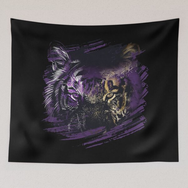 Item preview, Endangered Tigers: Neon Jungle Hunter Graphic T-Shirt designed and sold by jindezign.