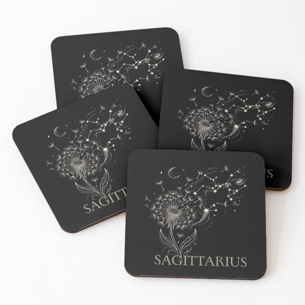 Item preview, ​Sagittarius Zodiac Dandelion Constellation Celestial Art designed and sold by SilentFlower.