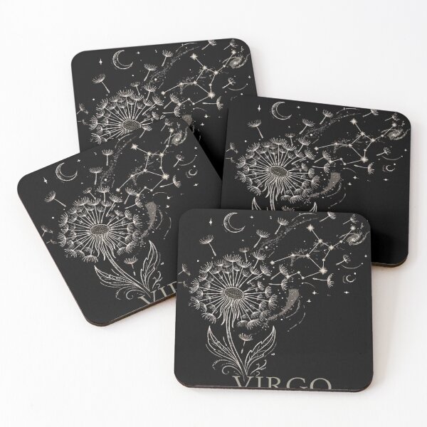 Item preview, ​Virgo Zodiac Dandelion Constellation Celestial Art designed and sold by SilentFlower.