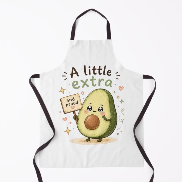 Item preview, A Little Extra and Proud Kawaii Avocado Sticker designed and sold by InkWanderStudio.