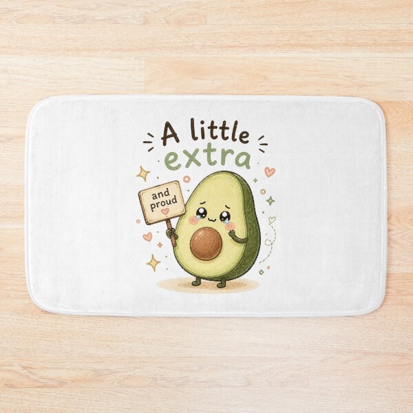 Item preview, A Little Extra and Proud Kawaii Avocado Sticker designed and sold by InkWanderStudio.