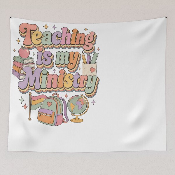 Item preview, Teaching Is My Ministry Retro Teacher Design designed and sold by JMDesignHub.
