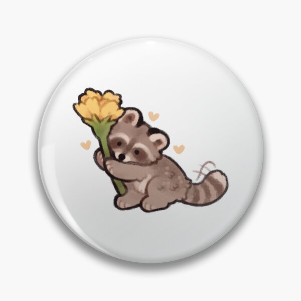 Item preview, Cute Flower Raccoon Kawaii Animal Art designed and sold by FlowerRaccoon.