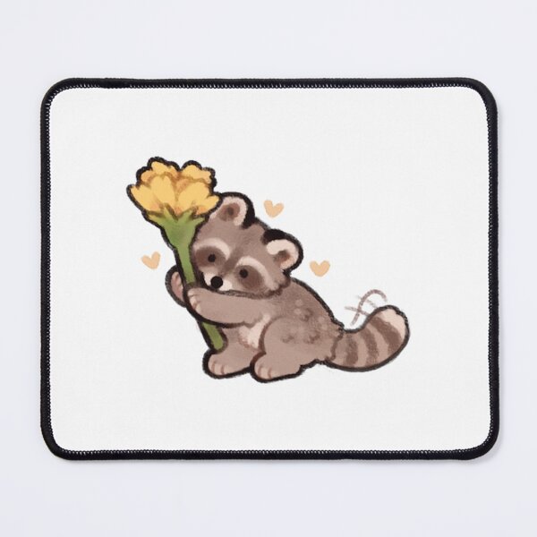 Item preview, Cute Flower Raccoon Kawaii Animal Art designed and sold by FlowerRaccoon.