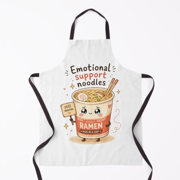 Item preview, Emotional Support Noodles Kawaii Ramen Sticker designed and sold by InkWanderStudio.