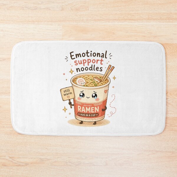 Item preview, Emotional Support Noodles Kawaii Ramen Sticker designed and sold by InkWanderStudio.