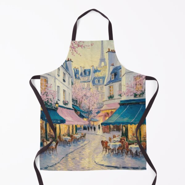 Item preview, Spring French Café Street with Cherry Blossoms designed and sold by CARRAANN.