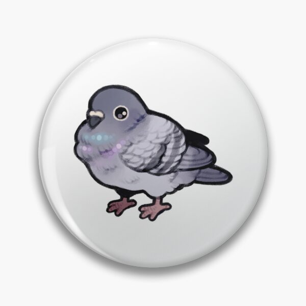 Item preview, Fluffy Pigeon Cute Kawaii Bird Art designed and sold by FlowerRaccoon.