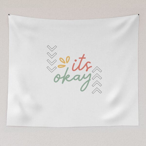Item preview, It's Okay Inspirational Quote Typography Design | Positive Mental Health Aesthetic designed and sold by The Smartest Arts.