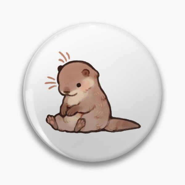 Item preview, Sitting and Pondering Otter Kawaii Art designed and sold by FlowerRaccoon.