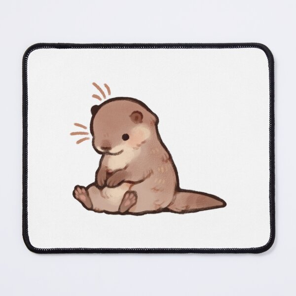 Item preview, Sitting and Pondering Otter Kawaii Art designed and sold by FlowerRaccoon.