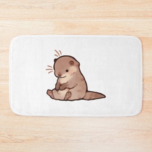 Item preview, Sitting and Pondering Otter Kawaii Art designed and sold by FlowerRaccoon.
