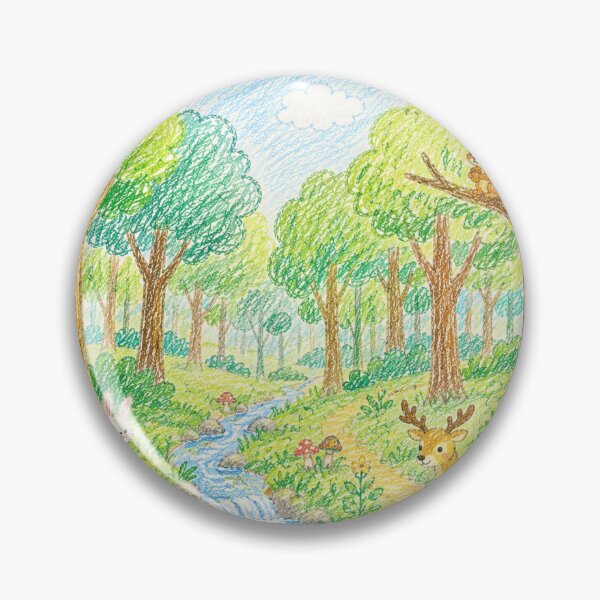Item preview, Whimsical Crayon Forest Animal Adventure designed and sold by 0606PM.