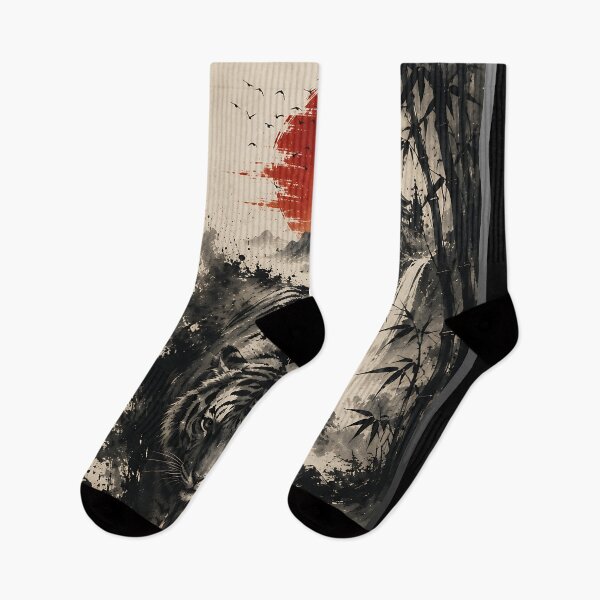 Item preview, Path of the Tiger Sumi e Japanese Ink Art Style designed and sold by dytf79.