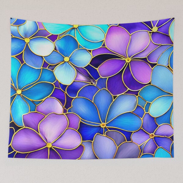 Item preview, Cool Summer Blue And Lilac Floral Art Designs designed and sold by DEC02.