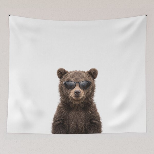 Item preview, Cute Baby Grizzly bear Wearing Sunglasses Funny designed and sold by RareLavender.