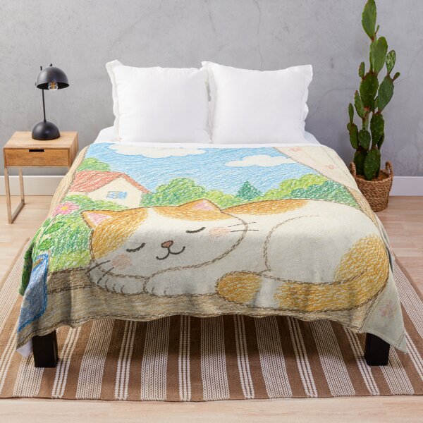 Item preview, Cozy Cat Sleeping by Window Crayon Art designed and sold by 0606PM.