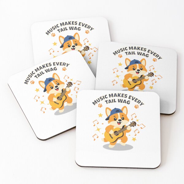 Item preview, Cute Corgi Playing Guitar – Music Makes Every Tail Wag | Funny Dog Music Lover Gift designed and sold by jananinaveen.