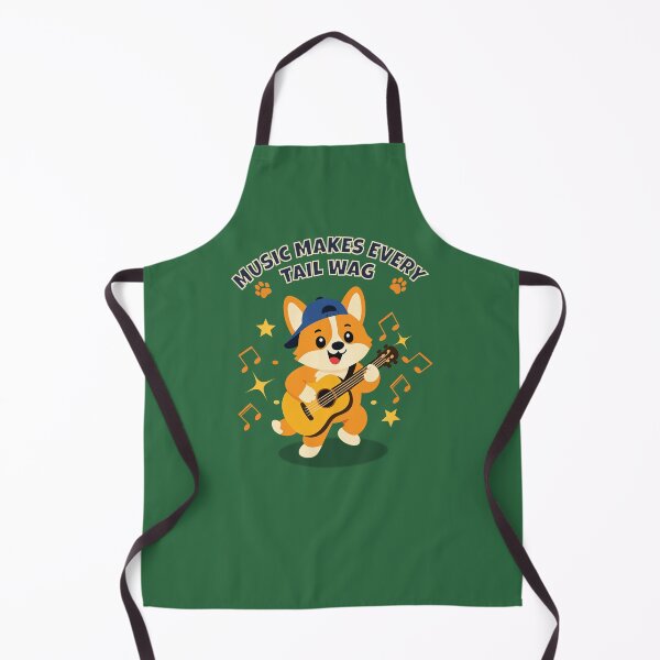 Item preview, Cute Corgi Playing Guitar – Music Makes Every Tail Wag | Funny Dog Music Lover Gift designed and sold by jananinaveen.