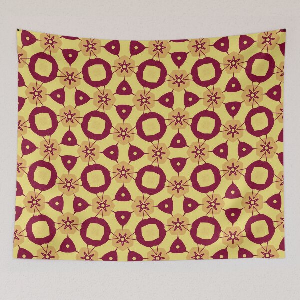 Item preview, Retro Yellow Confetti Pattern designed and sold by Shy Fractal Designs.