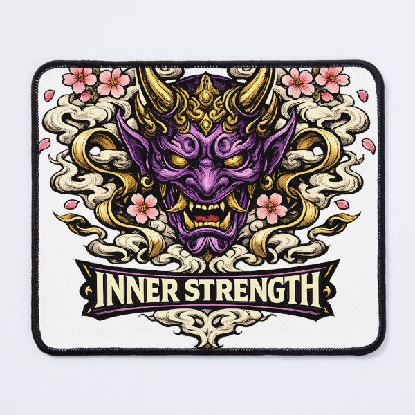 Item preview, Inner Strength – Purple Oni Mask Japanese Streetwear T-Shirt designed and sold by AVINN-SENPAI.