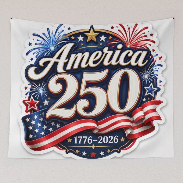 Item preview, America 250 Patriotic Fireworks Sticker 1776–2026 designed and sold by Buttonquill.