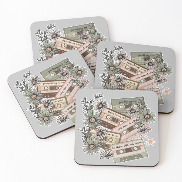 Item preview, Vintage Cassette Tapes with Wildflowers – Retro Music Aesthetic designed and sold by UUniqueIImprint.