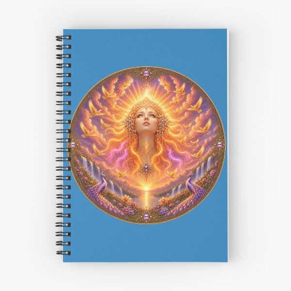 Item preview, Solar Ascension Goddess – Golden Celestial Fantasy Mandala designed and sold by sunbowjp stadio.