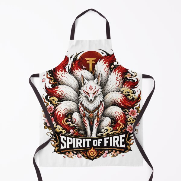 Item preview, Spirit of Fire – Kitsune Nine-Tailed Fox Japanese T-Shirt designed and sold by AVINN-SENPAI.