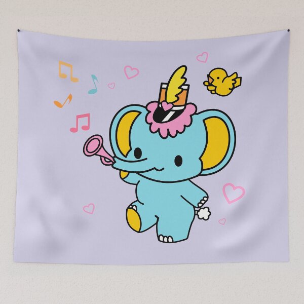 Item preview, Little trumpet-playing elephant designed and sold by Quijote-.