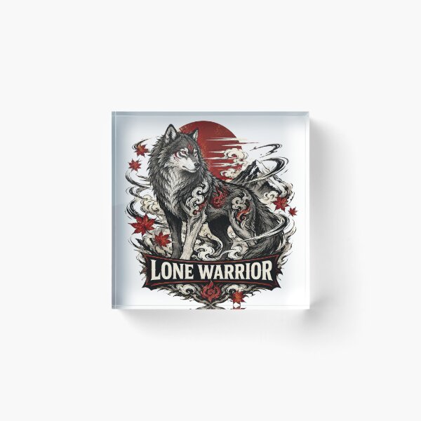 Item preview, Lone Warrior – Japanese Spirit Wolf Vintage Graphic T-Shirt designed and sold by AVINN-SENPAI.