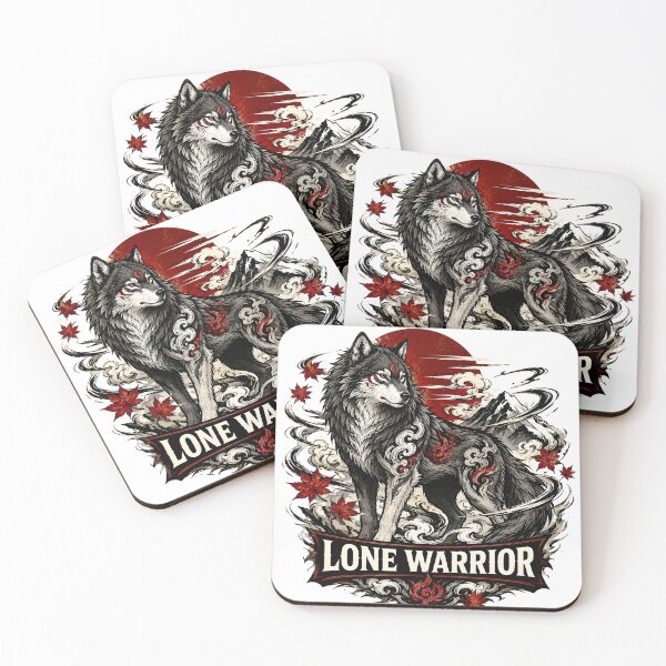 Item preview, Lone Warrior – Japanese Spirit Wolf Vintage Graphic T-Shirt designed and sold by AVINN-SENPAI.