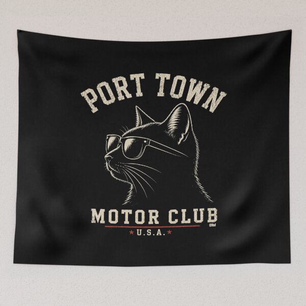 Item preview, Port Town Motor Club Cat designed and sold by lbl-shop.