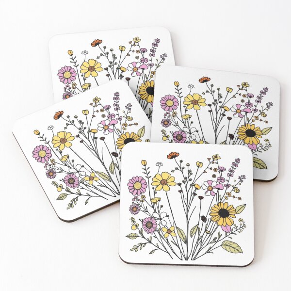 Item preview, Pressed Flowers Botanical Line - Modern Graphic Ar designed and sold by QuirkThreadsCo.