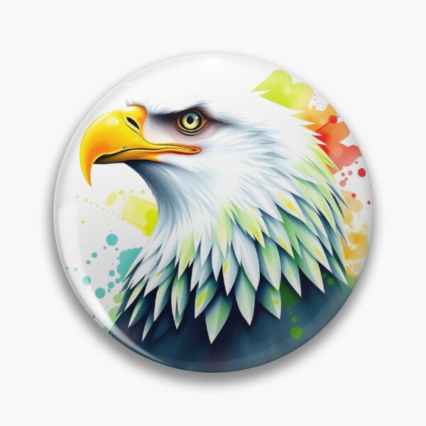 Item preview, Bald Eagle Watercolor Splash - Modern Graphic Art  designed and sold by QuirkThreadsCo.