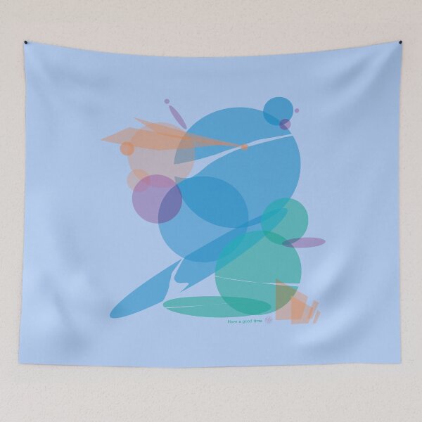 Item preview, Cute balance in blue designed and sold by DalPrint.