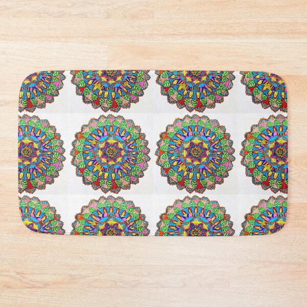 Item preview, Radiant Rainbow Nature Mandala | Colorful Floral & Leaf Sacred Geometry Art | Boho Meditation Illustration designed and sold by Selena.m.studio.