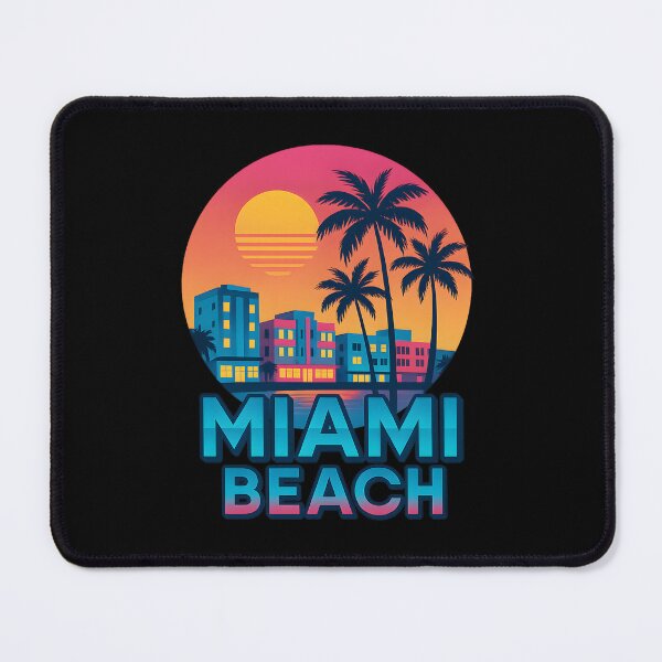 Item preview, Miami Beach Retro Sunset Palm Trees T-Shirt Gift Florida Vacation Souvenir designed and sold by SparkJoy-Studio.